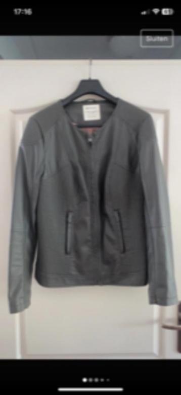 Street one letherlook jack , maat 44, grijs, zgan. beschikbaar voor biedingen