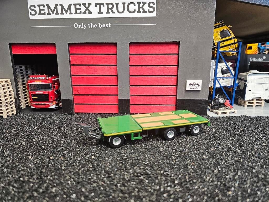 Wsi uitschuifbare aanhanger b keus . Verbouw., Hobby en Vrije tijd, Modelauto's | 1:50, Zo goed als nieuw, Bus of Vrachtwagen