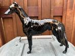 statig zwart windhond whippet greyhound beeld, Antiek en Kunst, Ophalen of Verzenden