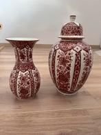 Delfia Vintage Vazen Set met Bloemenmotief, Antiek en Kunst, Ophalen