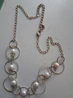 ketting met ringen,lengte 45 cm, Overige materialen, Gebruikt, Ophalen of Verzenden, Dame