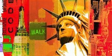 Schilderij van de Steden: Londen - Parijs - New York (nieuw) beschikbaar voor biedingen