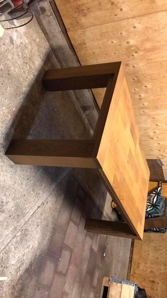 Eikenhouten tafel, Huis en Inrichting, Tafels | Salontafels, Gebruikt, 75 cm of meer, Rechthoekig, Eikenhout, Ophalen