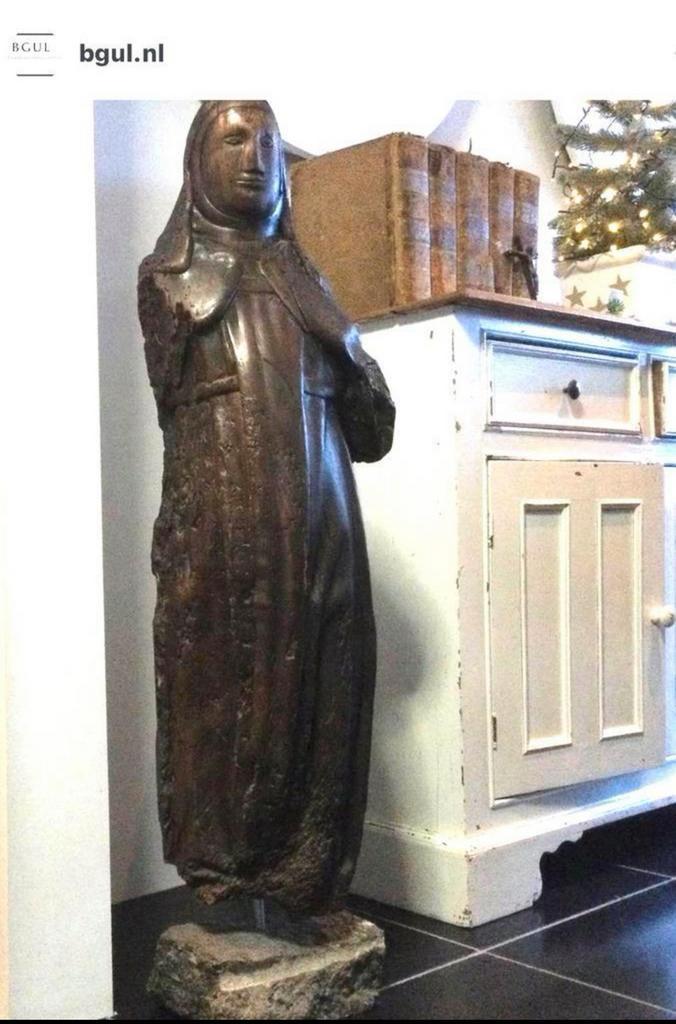 ANTIEK BEELD VAN HOUT 18e eeuws, Antiek en Kunst, Kunst | Beelden en Houtsnijwerken, Ophalen