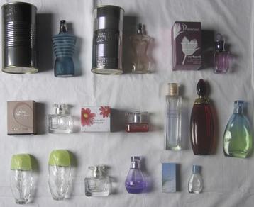 Lege parfumflessen Jean Paul Gaultier Cacharel Yves Rocher beschikbaar voor biedingen