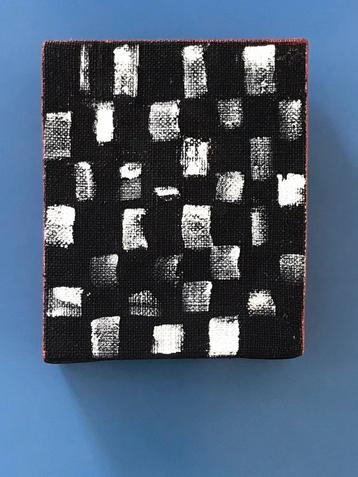 JCJ Vanderheyden, schilderij, zwart/wit checkerboard