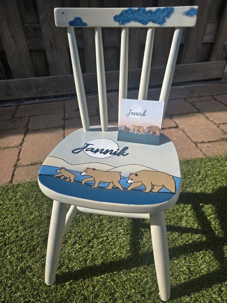 Geboortestoeltje - Gepersonaliseerd met naam, Kinderen en Baby's, Kinderkamer | Tafels en Stoelen, Nieuw, Stoel(en), Ophalen of Verzenden