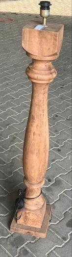 Houten Balusterlamp lampvoet xxl stoer sober landelijk, Nieuw, 100 tot 150 cm, Hout, Ophalen