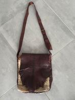 Bruine leren schoudertas, Overige merken, Gebruikt, Bruin, Ophalen of Verzenden