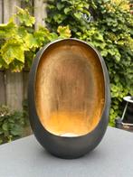 Kandelaar egg S, Ophalen of Verzenden, Zo goed als nieuw, Metaal, Zwart