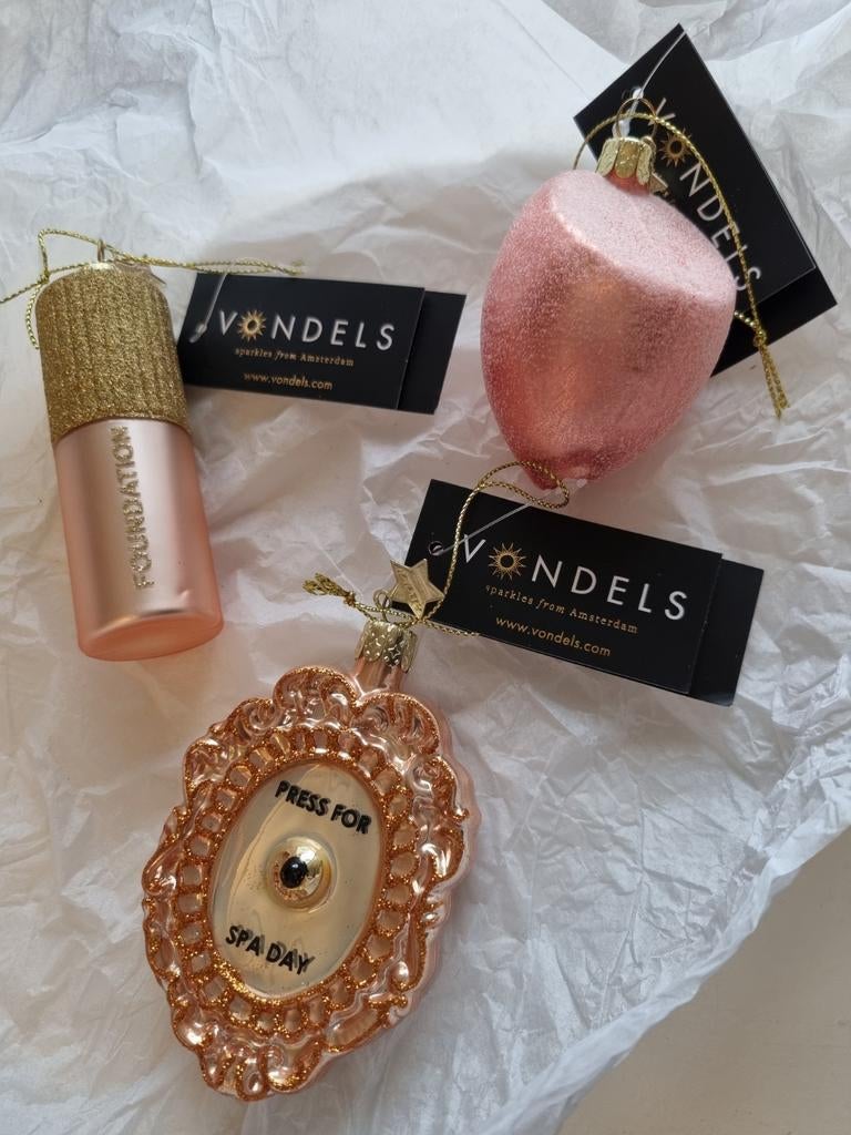 Supermooie set 3 Vondels kersthangers. Meerdere beschikbaar!, Ophalen of Verzenden, Nieuw