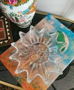 Vintage antiek retro schaaltje boho galaxy glas glazen rond, Ophalen of Verzenden