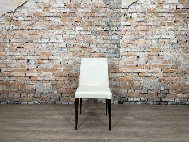 Poltrona Frau Sedia Liz bij TheReSales, Huis en Inrichting, Stoelen, Zo goed als nieuw, Eén, Hout, Leer, Wit, Ophalen of Verzenden