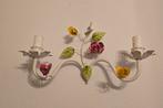 Brocant wand lampje rozen blaadjes, Ophalen of Verzenden