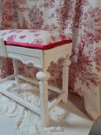 Voetenbankje brocante Shabby Chique, Ophalen of Verzenden