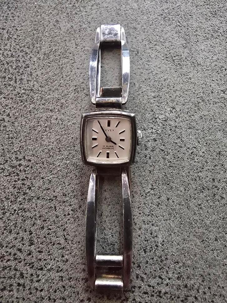 Suvex Dameshorloge Zilver - Vintage, Antiek en Kunst, Antiek | Goud en Zilver, Ophalen of Verzenden