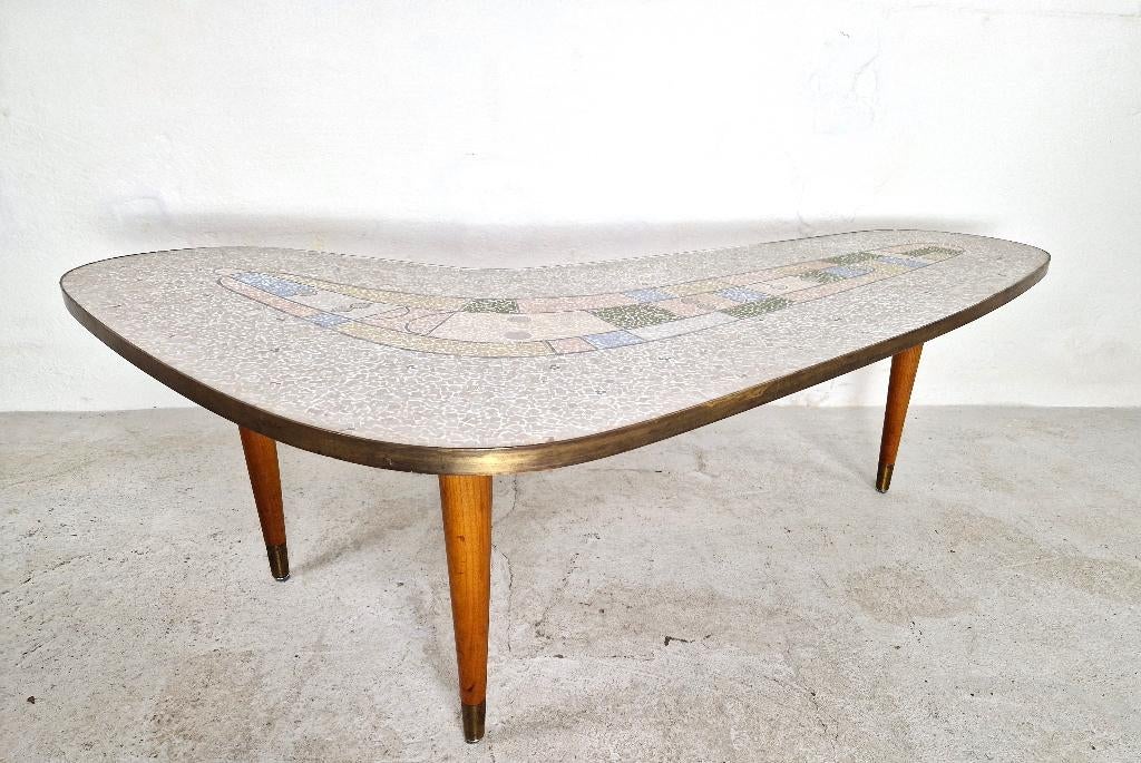 XL Berthold Müller Mozaïek Salontafel, Ophalen, Gebruikt, -, 50 tot 100 cm