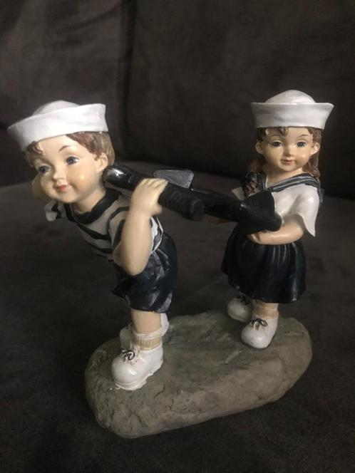 Matrozen Beeldje Vintage / Jongen en Meisje., Verzamelen, Beelden en Beeldjes, Zo goed als nieuw, Mens, Ophalen of Verzenden