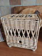 eieren mand met deksel rustic rattan eierrek ei brocante, Antiek en Kunst, Curiosa en Brocante, Ophalen of Verzenden