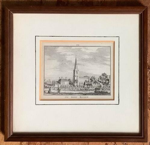 Baarn, dorp,, ets, Spilman, Pronk, Beijer, Tirion, antiek, Antiek en Kunst, Kunst | Etsen en Gravures, Ophalen of Verzenden