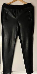 Studio Anneloes Zwarte Margot Broek met Leerlook - Maat L, Kleding | Dames, Zwart, Maat 42/44 (L), Ophalen of Verzenden, Lang