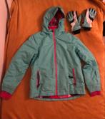 Lichtblauwe ski jas en skie handschoenen Maat 158/164, Ophalen of Verzenden, Gebruikt, Crivit, Meisje