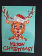 Diamond painting kaart 9 Kerstkaart rendier, Hobby en Vrije tijd, Ophalen of Verzenden, Kerst