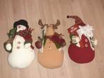 Kerstkussen voor op de bank (sneeuwpop, rendier en Kerstman), Ophalen of Verzenden, Zo goed als nieuw