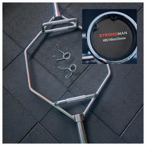 Olympische Hex Bar / trapbar Strongman / 50 mm / sluitveren, Sport en Fitness, Fitnessmaterialen, Zo goed als nieuw, Halterstangen