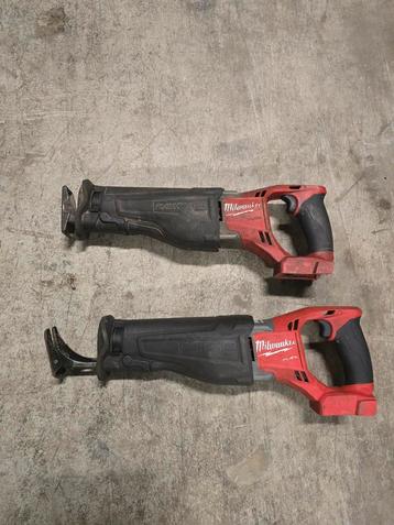 2x Milwaukee M18CSX reciprozaag 18v moeten nagekeken worden beschikbaar voor biedingen
