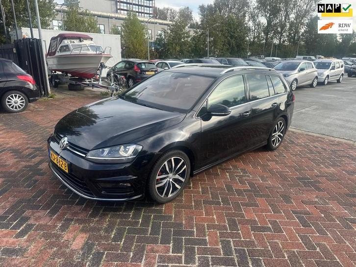 Volkswagen Golf Variant 1.6 TDI R-LINE! AIRCO! Leder! Zwart!, Auto's, Volkswagen, Bedrijf, Te koop, Golf Variant, ABS, Achteruitrijcamera