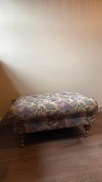 Vintage hocker bloemen print, Ophalen, Zo goed als nieuw, Rechthoekig, Stof