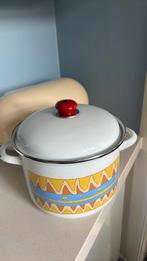Emaille retro soeppan, Ophalen of Verzenden, Gebruikt, Overige materialen