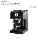 Delonghi Espressomachine met Melkopschuimer, Afneembaar waterreservoir, Gebruikt, Espresso apparaat, Gemalen koffie