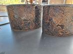 Twee de zelfde bloempotten, Tuin en Terras, Rond, Ophalen of Verzenden, Zo goed als nieuw, Aardewerk