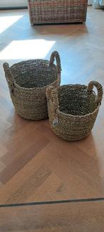 2 grote manden van zeegras, Huis en Inrichting, Woonaccessoires | Schalen en Manden, Ophalen
