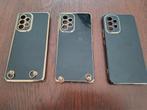Samsung A53 Hoesjes - Zwart/Goud 3 stuks, Ophalen of Verzenden