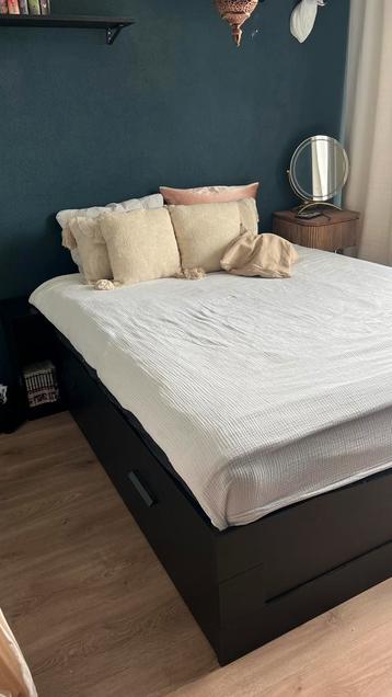 Ikea Brimnes bedframe 160x200cm zwart (zonder matras) beschikbaar voor biedingen
