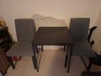 Eetkamer tafel en 2 stoelen, Ophalen, Gebruikt