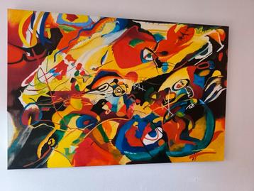 Abstract Schilderij in Kandinsky Stijl beschikbaar voor biedingen