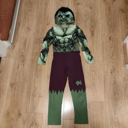 hulk verkleedset maat 122-128 H&M, Kinderen en Baby's, Carnavalskleding en Verkleedspullen, Gebruikt, 122 t/m 128, Ophalen