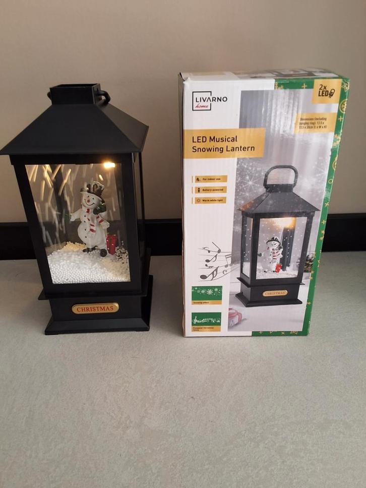 Kerst lantaarn met licht en geluid, Diversen, Kerst, Ophalen of Verzenden