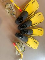 Weinig gebruikte flippers en duikbrillen met snorkel., Watersport en Boten, Ophalen of Verzenden, Zo goed als nieuw