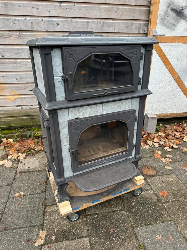 Zware speksteen houtkachel Altech Vision Gourmet, Huis en Inrichting, Haarden, Gebruikt, Houthaard, Ophalen