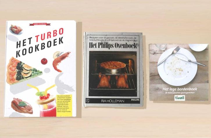 3 kookboeken met diverse recepten voor elk wat wils, Boeken, Kookboeken, Zo goed als nieuw, Voorgerechten en Soepen, Hoofdgerechten