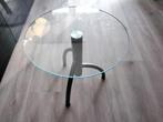 Ronde design tafel glas, Ophalen, Minder dan 50 cm, Gebruikt, 100 tot 150 cm
