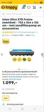 Intex Ultra XTR Zwembad 732x366x132cm, Gebruikt, 300 cm of meer, Rechthoekig, Ophalen
