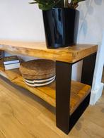 Massief eiken tv-meubel industrieel 180 cm handgemaakt, Huis en Inrichting, Kasten | Dressoirs, Met plank(en), 150 tot 200 cm