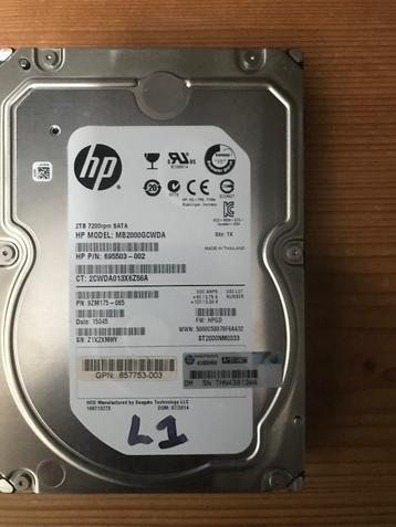 HP HDD 2TB MB2000GCWDA beschikbaar voor biedingen