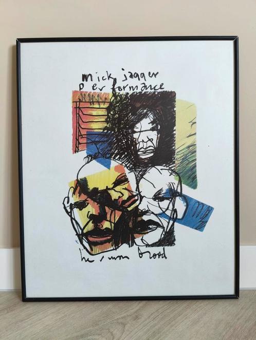Herman Brood Mick Jagger 1993, Antiek en Kunst, Kunst | Litho's en Zeefdrukken, Ophalen